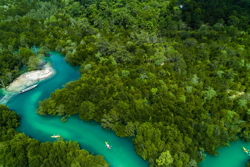 รวม 8 สถานที่ยอดฮิต ถ่ายรูป เกาะพยาม (จังหวัดระนอง) ธรรมชาติสวย ทะเล ภูเขา น้ำตก มีครบ